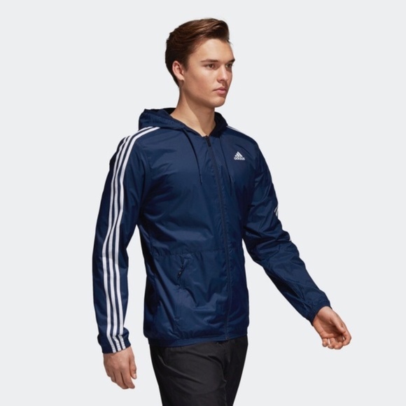 Adidas Essentials 3 Stripes Wind Jacket Size 2XL - Picture 1 of 12